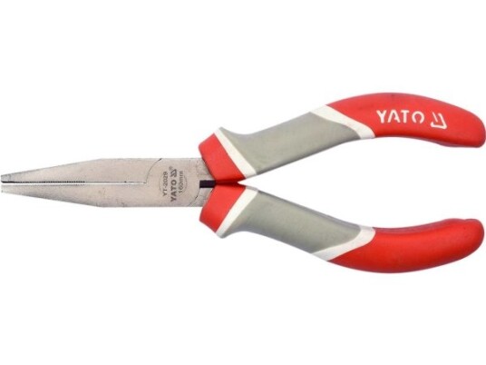 Yato YT-2029 Flat Nebbtang 160mm Kullstål Grå/Rød Håndverktøy