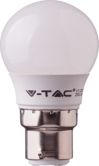 V Tac B22 5,5W LED pære   G45 Samsung LED chip   Dimbar : Ikke dimbar Kulør : Varm