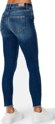 ONLY Blush Mid Ankle Raw Denim Medium Blue Denim S/34