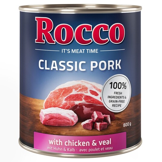 Rocco Classic Pork 6 x 800 g - Kylling & kalv