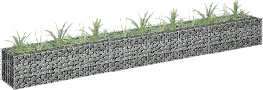 vidaXL Gabion høybed galvanisert stål 270x30x30 cm