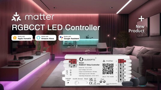 Gledopto Matter RGB+CCT LED-kontroller 12–24V