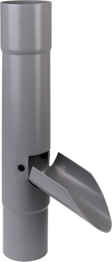 Plastmo vannavviser med klaff, Ø110 mm, grå