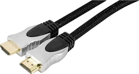High Speed Hdmi Kabel Med Ethernet Høy Kvalitet Gullbelagt Hdmi St. A / St. A Flettet Jakke Svart 2,0 M Med Visuelt Tiltalende Flettet Jakke 127901