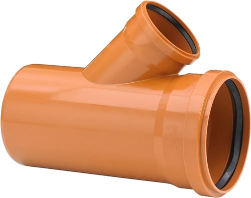 Uponor 200 X 200 Mm 45 Gr. Pvc-Kloakgrenrør Uponor 200 X 200 Mm 45 Gr. Pvc-Kloakgrenrør