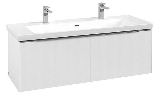 Villeroy & Boch Subway 3.0 Servantskap m/2 skuffer 1272x429x478 mm Hvit Matt Villeroy & Boch Subway 3.0 Servantskap m/2 skuffer 1272x429x478 mm Hvit Matt