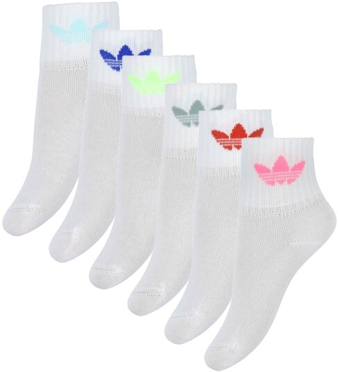 adidas Originals Kids Sock 6Pp White 19-21 adidas Originals Kids Sock 6Pp White 19-21