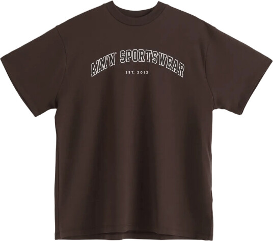 aim´n Varsity Boyfriend T Shirt Brown L