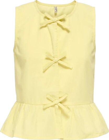 Kids Only Kogclara Life Sl Bow Shirt Wvn   Yellow   158
