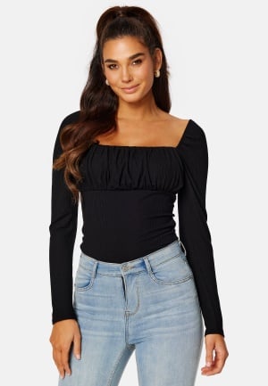 BUBBLEROOM Neija Square Neck Top Black M