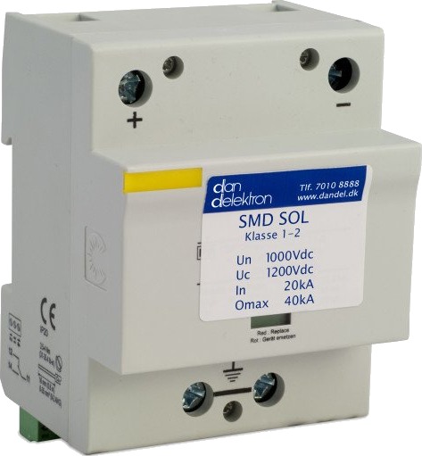 Dan Delektron Transientbeskyttelse SMD Klasse 1+2 Solcelleanlegg 1000v Dan Delektron Transientbeskyttelse SMD Klasse 1+2 Solcelleanlegg 1000v