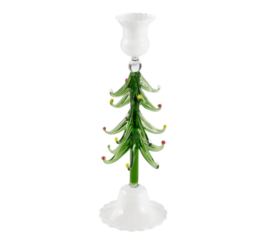 Lysestake juletre 24 cm grønn