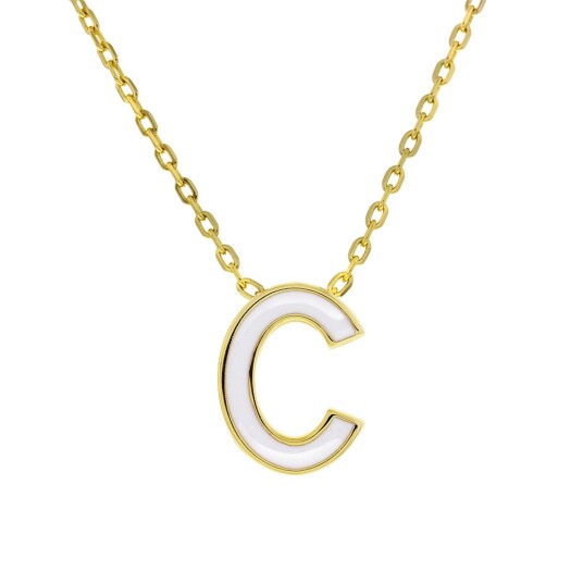 Pan Jewelry, Smykke i forgylt 925 sølv bokstav C