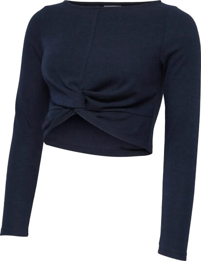 Mamalicious Mlriga Ls Crop Top Navy XS