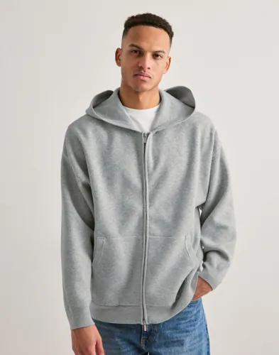 Only & Sons Onssade Ovz Ls Zip Cardigan Knit Hoodies med glidelås Grå