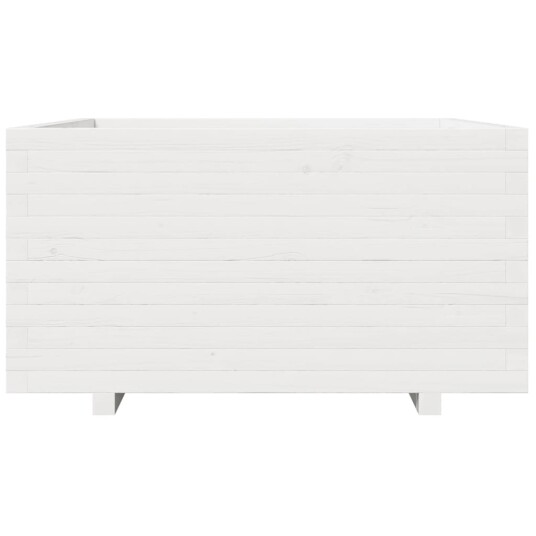  Plantekasse hvit 90x90x49,5 cm heltre furu