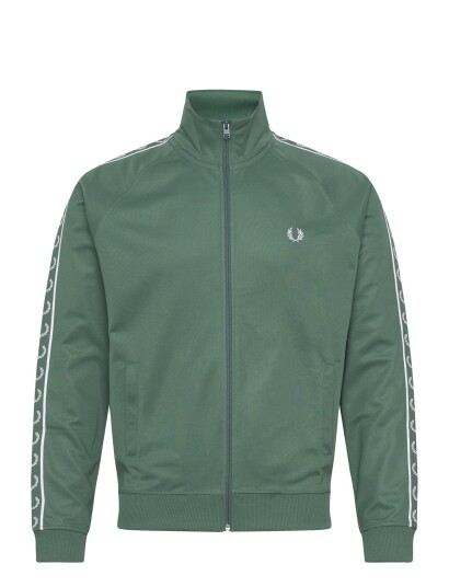 Fred Perry Constrast Taped Trk Jkt Green S