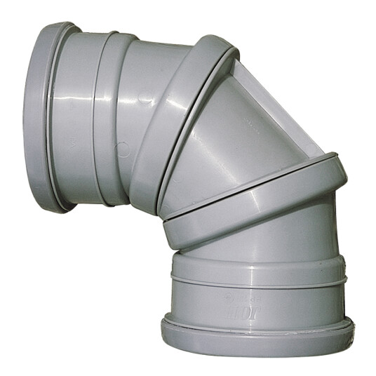 JOTIFLEX 110MM BEND 0-90° DOBBELMUFFE GRÅ