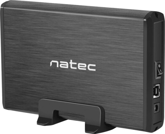 Natec Rhino Ekstern 3.5" SATA Harddiskkabinett USB 3.2 Aluminium Svart Natec Rhino Ekstern 3.5" SATA Harddiskkabinett USB 3.2 Aluminium Svart