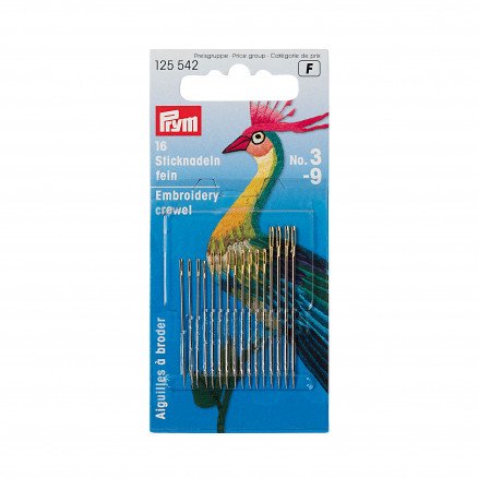 Prym broderinåler Stål Sølv 0,60x35 mm nr 9 16 stk