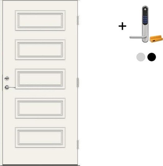 Ytterdør Swedoor Advance-Line Classic Beethoven med Yale Doorman Classic Home