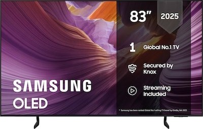 Samsung 83" S85F OLED 4K Smart TV med AI-prosessor og Dolby Atmos TQ83S85FAEXXC