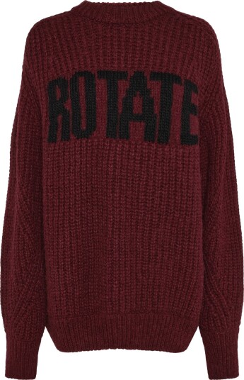 ROTATE Knitted Logo Sweater WINETASTING XL