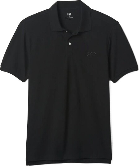 GAP Gap Logo Pique Polo Shirt   Black   M