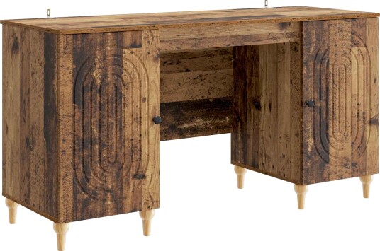 vidaXL Skrivebord Gammelt tre 142,5 x 50 x 75 cm Konstruert tre vidaXL Skrivebord Gammelt tre 142,5 x 50 x 75 cm Konstruert tre