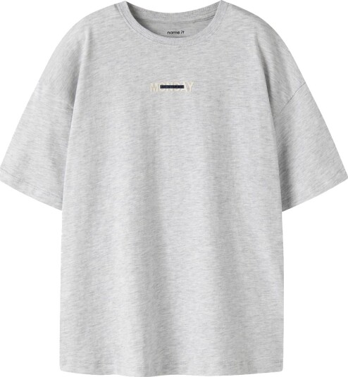 Name It T skjorte NkmLando Light Grey Melange Name It 9 10 år (134 140) T skjorte Grå