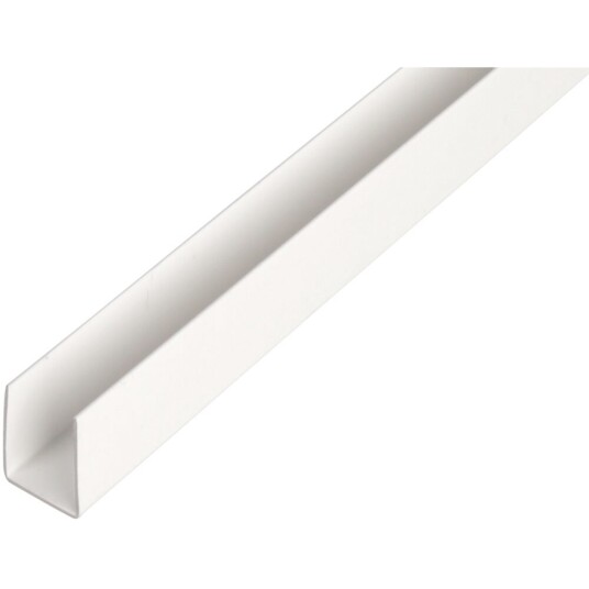 Alberts Profil U PVC Hvit 10x12x10x1/2.6m