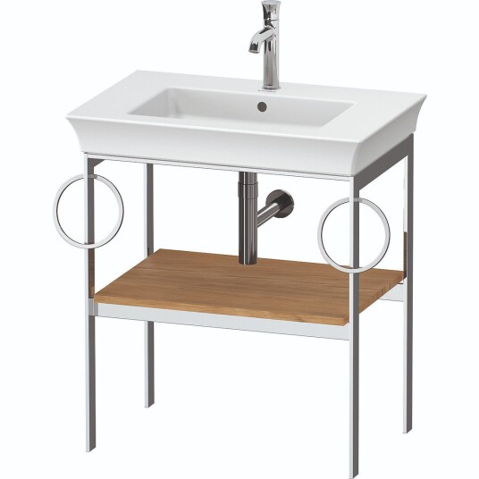 Duravit White Tulip Metallkonsoll 68,4x45x76 cm Naturlig Eik/Krom