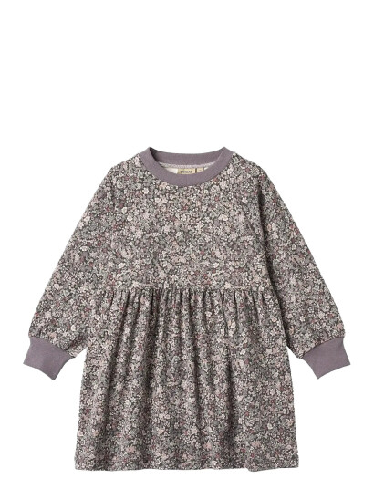 Wheat Jersey Dress L/S Dorthea Purple 152