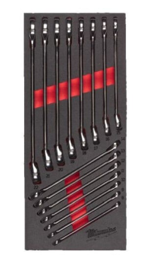 Milwaukee 4932479827 Steel Storage Kombinasjonsnøkkelsett 15 deler, Håndverktøy