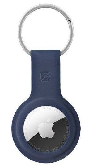 Crong Crong Silicone Case With Key Ring Keyring For Apple Airtag (Navy Blue)