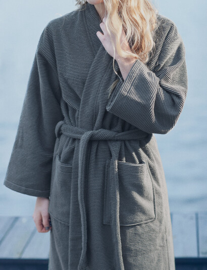 compliments Slow Bath Robe - Grey - S