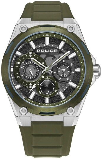 Police Herreklokke PEWJQ2203242 Salkantay Sort/Gummi Ø45 mm
