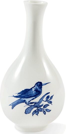 POLSPOTTEN Vase Small Bird   Orange   Ø8.7X H17CM