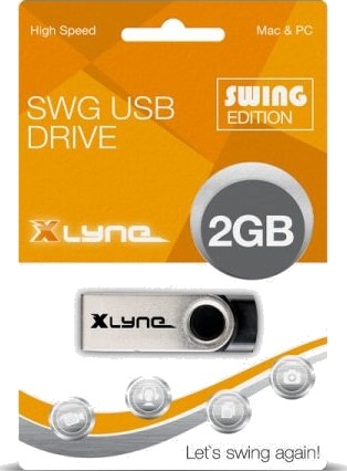 Xlyne 177558-2 2 Gb Usb Type-A 2.0 8 Mb/S Svivel Sort Sølv Xlyne 177558-2 2 Gb Usb Type-A 2.0 8 Mb/S Svivel Sort Sølv