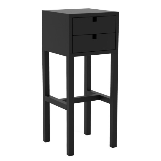 Mavis Falsterbo Bedside Table High Black Lacquer