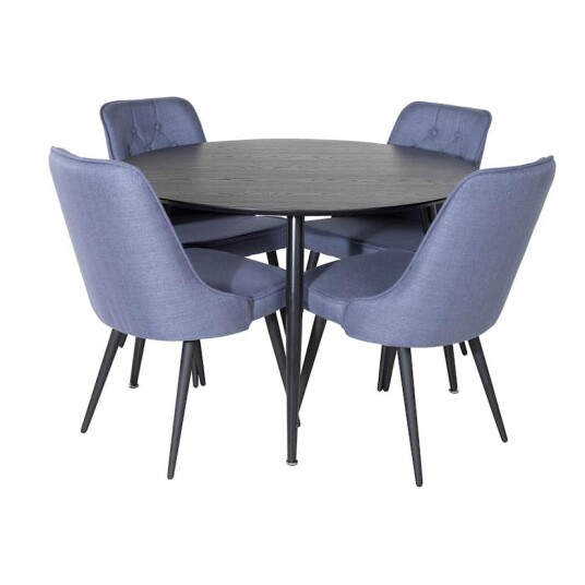 Venture Home Spisegruppe Venture Home Disa Rund med 4 Vera Stoler Polyester GR19944