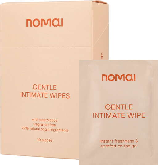 Nomai Gentle Intimate Wipes Intimservetter Cosmos Natural Nude 10 PCS Nomai Gentle Intimate Wipes Intimservetter Cosmos Natural Nude 10 PCS