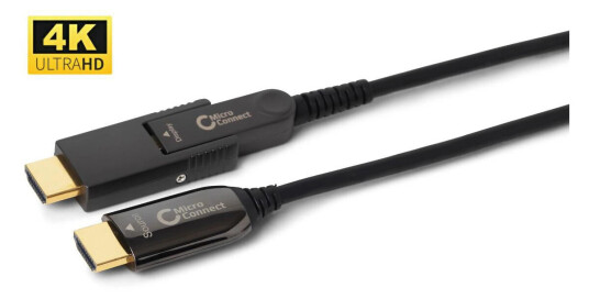 MicroConnect Premium Optic Fiber HDMI HDMI Type D Kabel m/Type A adapt 100m