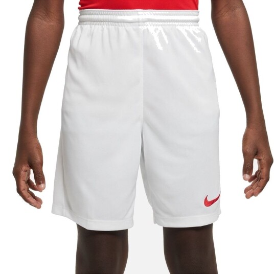 Nike Shorts Dry Park III   Hvit/Rød Barn størrelse S: 128 137 cm