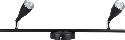 V Tac 9W LED vegglampe sort   4000K 840lm IP20 dobbelt hode innendørs inkl. lyskilde   Kulør : Nøytral