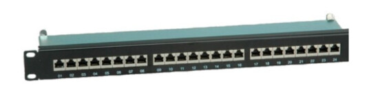 Value Kat.6 19"-Patchpanel 24 P Geschirmt Schwarz Sort Value Kat.6 19"-Patchpanel 24 P Geschirmt Schwarz Sort