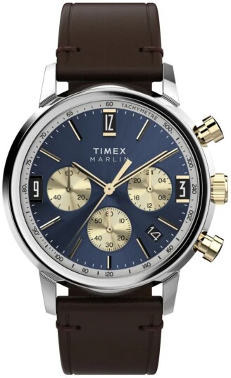 Timex Herreklokke TW2W60400 Marlin Blå/Lær Ø40 mm Timex Herreklokke TW2W60400 Marlin Blå/Lær Ø40 mm