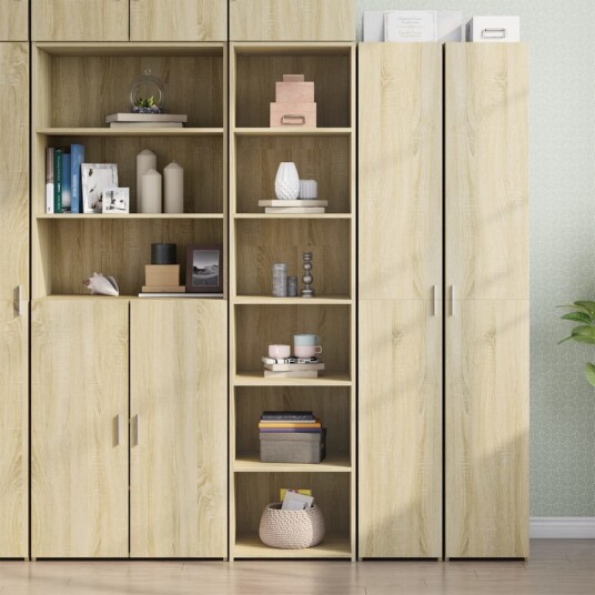 Highboard sonoma eik 45x41x185 cm konstruert tre