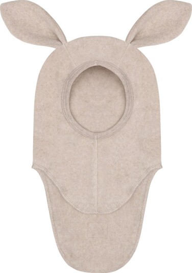 Huttelihut Balaclava - Fleece - 1-lag - Camel Melert m. Ører - Huttelihut - 6-12 md - Balaclava - enkel - Beige - 62-80