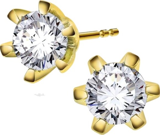 Vida By Pan Jewelry Vida diamantøredobber i 585 gult gull 0,60 ct